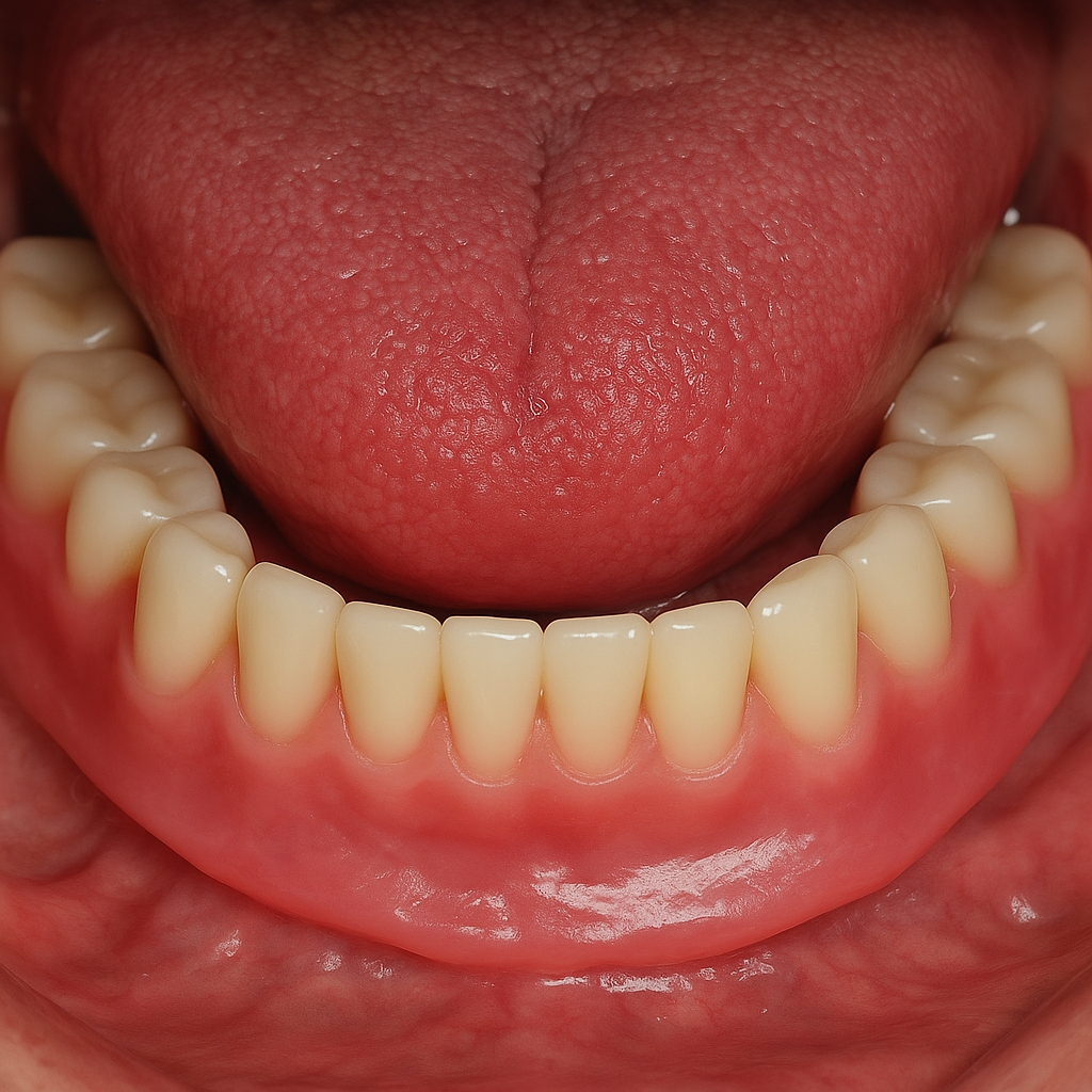 Learn the main causes of lingual discomfort in mandibular dentures, from tooth positioning beyond the neutral zone to flange contouring errors, and explore evidence-based management strategies for optimal patient comfort. mandibular denture discomfort